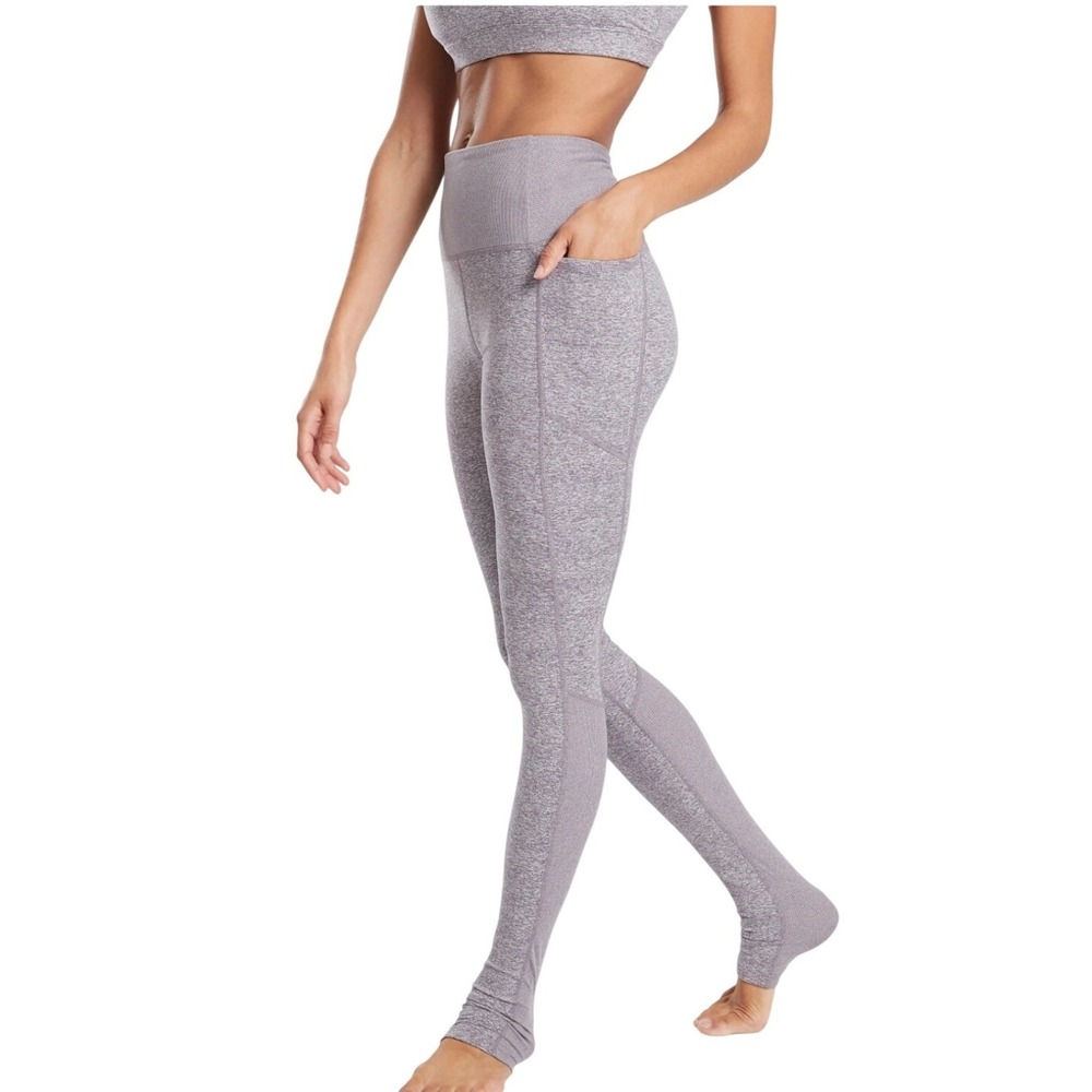 Athleta Exhale Heel Tight Comet Grey Sz XS High Rise Pockets Leggings
